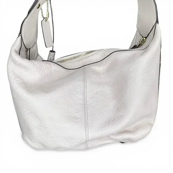 Coach Avery Pebbled Leather Hobo Bag Pearl Cream Ivory F23960 - Picture 4 of 8